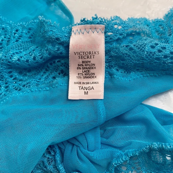 Victoria’s Secret turquoise nylon mesh lace panty - Picture 6 of 14